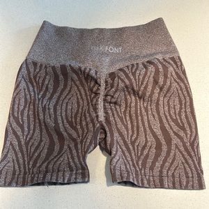 Brown Zebra Print Women's Shorts